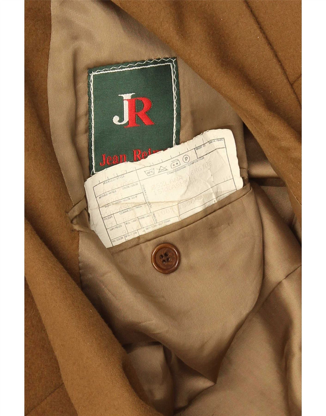 Veste Blazer Double Boutonnage Vintage Homme IT 52 XL Laine Vierge Beige