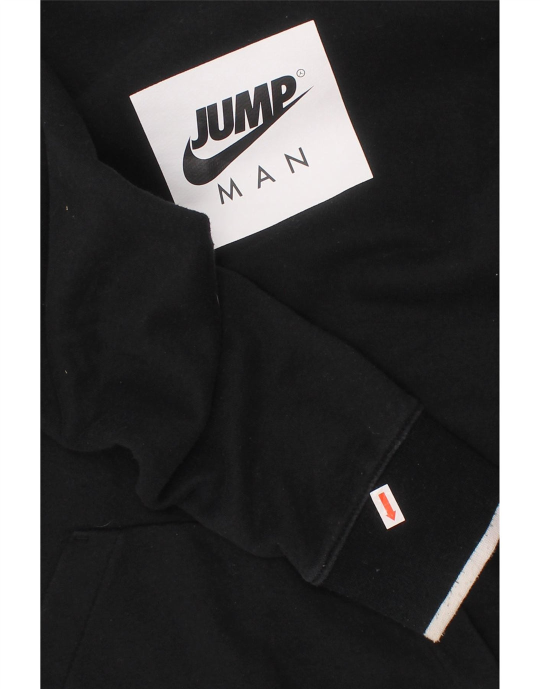 JORDAN Pull à capuche graphique pour garçon 12-13 ans Grand coton noir