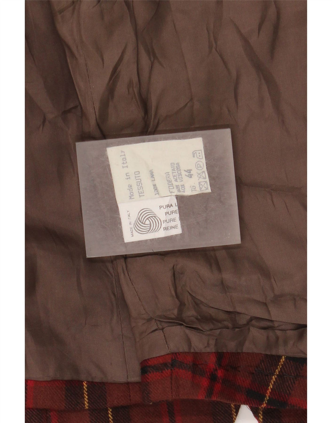 vintage Femme 2 Pièces Ensemble IT 42/44 Moyen W26 L28 Laine à Carreaux Rouge