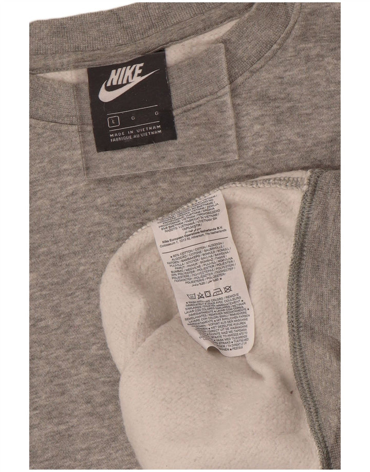 NIKE Sweat-shirt pour homme en coton gris Large