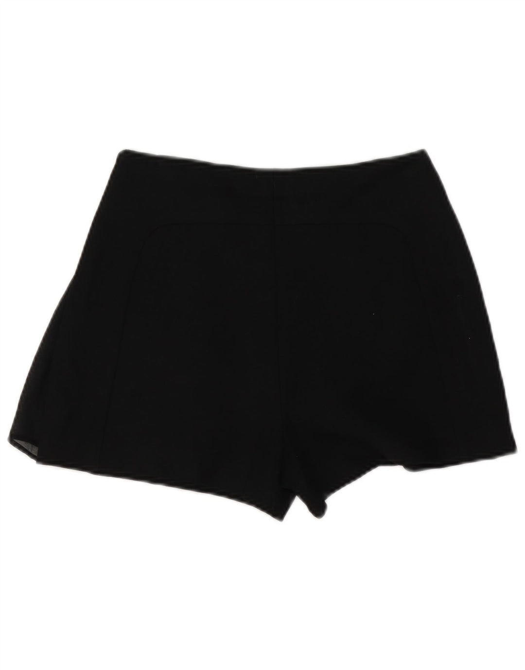 ZARA Short décontracté taille haute pour femme XS W24 Noir Polyester