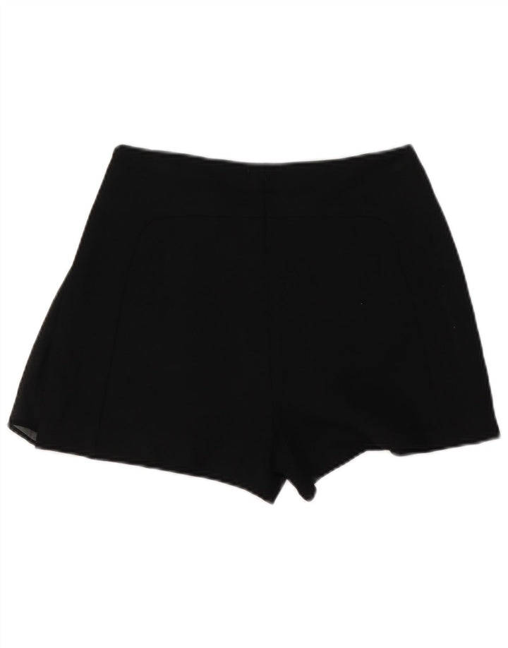 ZARA Short décontracté taille haute pour femme XS W24 Noir Polyester
