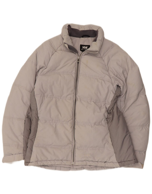 Helly Hansen Veste rembourrée pour femme UK 16 Large Gris Colorblock Nylon