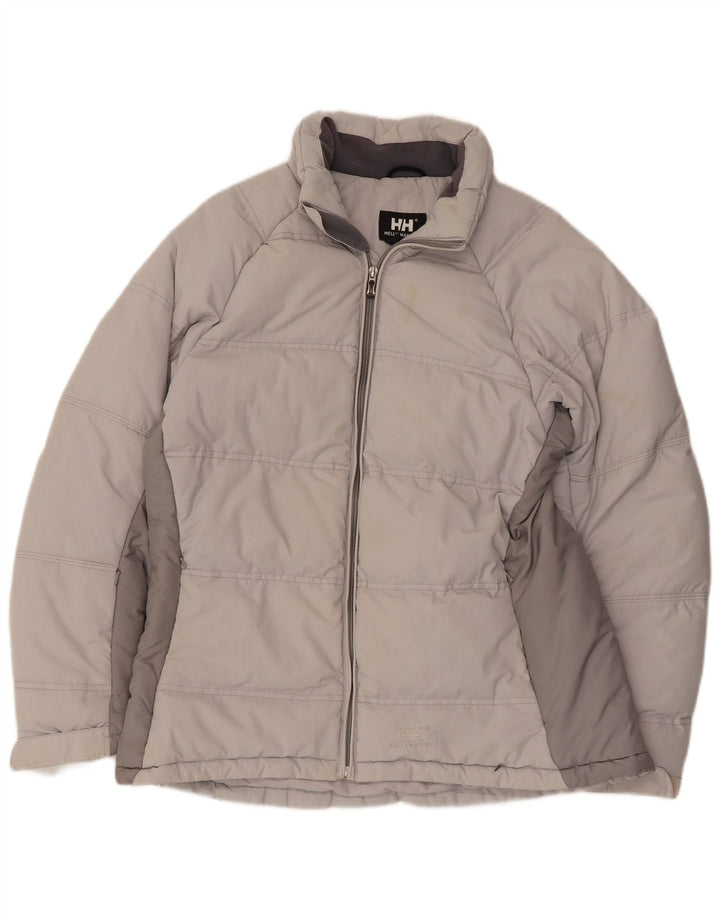 Helly Hansen Veste rembourrée pour femme UK 16 Large Gris Colorblock Nylon