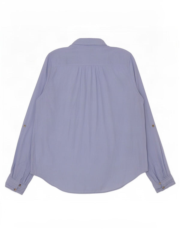 Hollister Chemise pull pour femme UK 14 Bleu moyen Coton