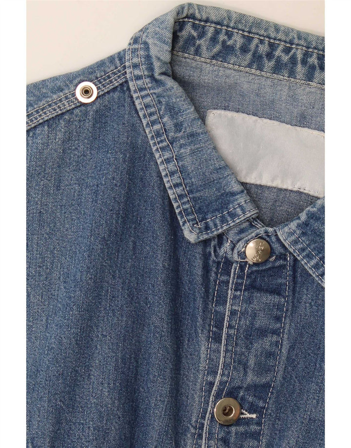 Lemon Chemise En Jean à Manches Courtes Homme Bleu Moyen