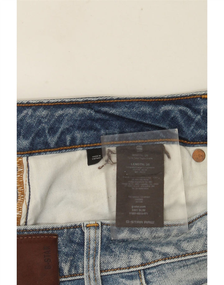 G-Star Jean Slim 3301 Homme W36 L38 Bleu Coton