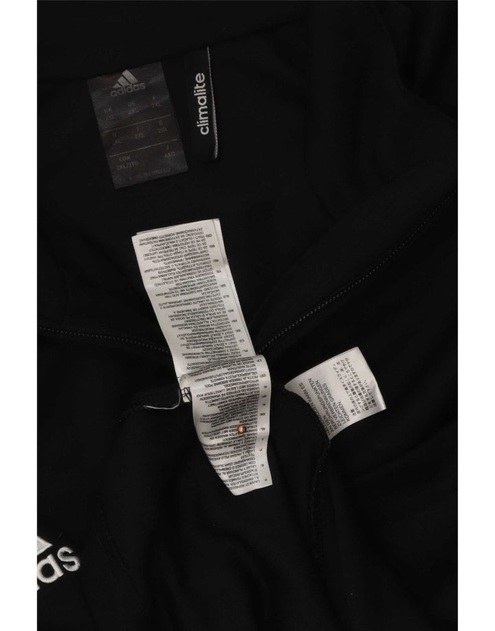 Adidas Hommes Climalite Zip Neck Pull Survêtement Top 2XL Noir Polyester