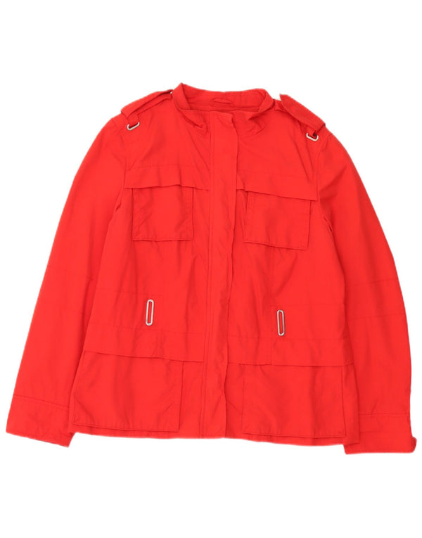 Zara Veste Militaire Femme UK 18 XL Coton Rouge