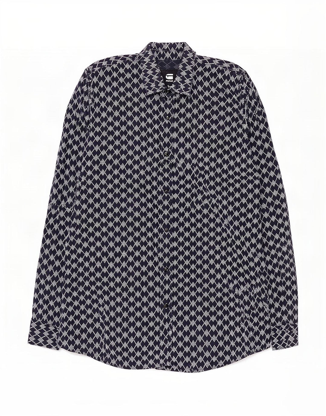 G-Star Chemise Homme Bleu Marine Moyen Géométrique Coton