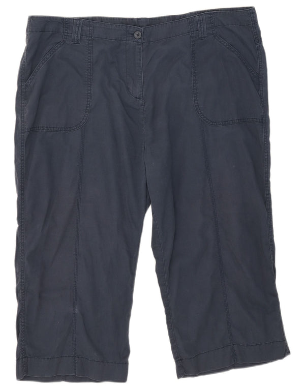 Marks & Spencer Bermuda pour femme UK 20 2XL W40 Bleu marine Coton