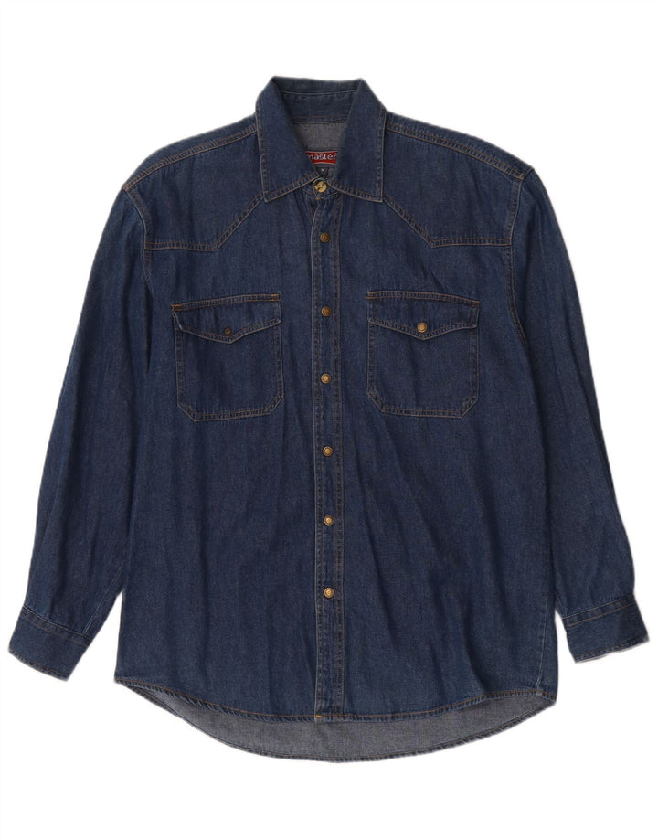 Chemise En Jean Master Homme Bleu Moyen Coton