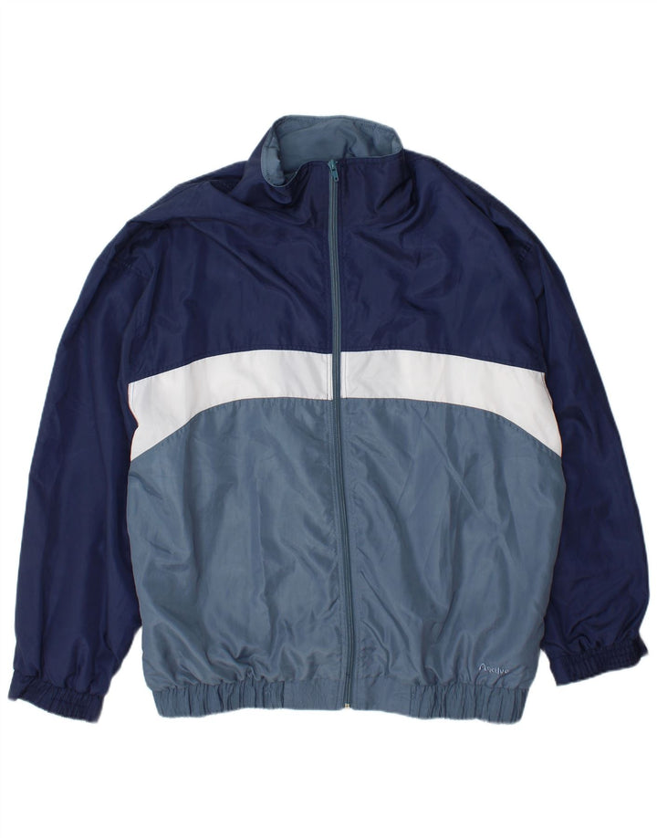 Active Veste de survêtement pour homme XL Bleu marine Colorblock Polyester