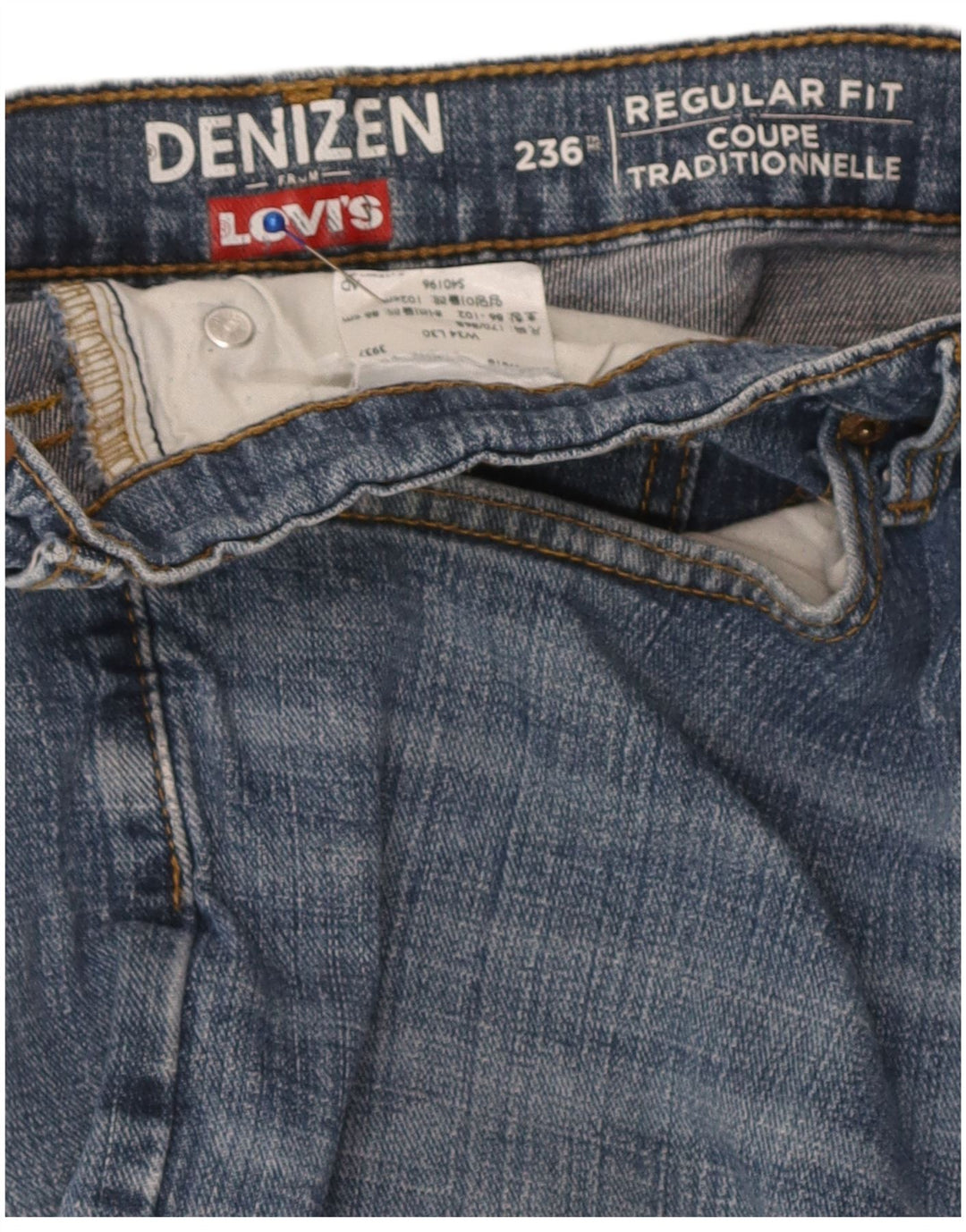 Levi's Jean Droit Denizen Regular Fit Femme W34 L30 Bleu