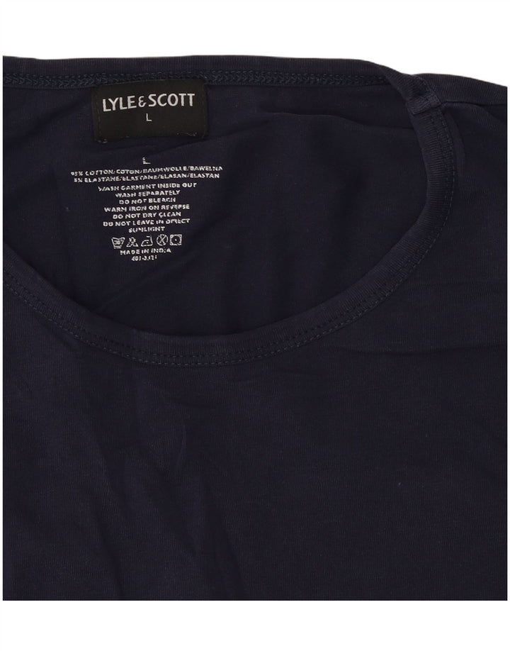 Lyle & Scott T-Shirt Homme Haut Large Bleu Marine Coton