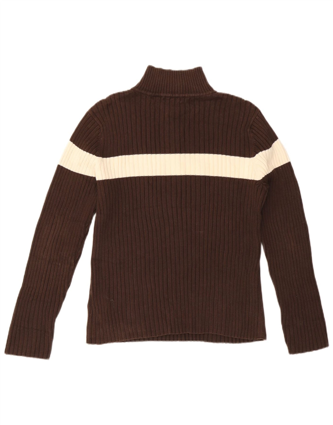 TOMMY HILFIGER Pull à col boutonné pour femme UK 18 XL Marron