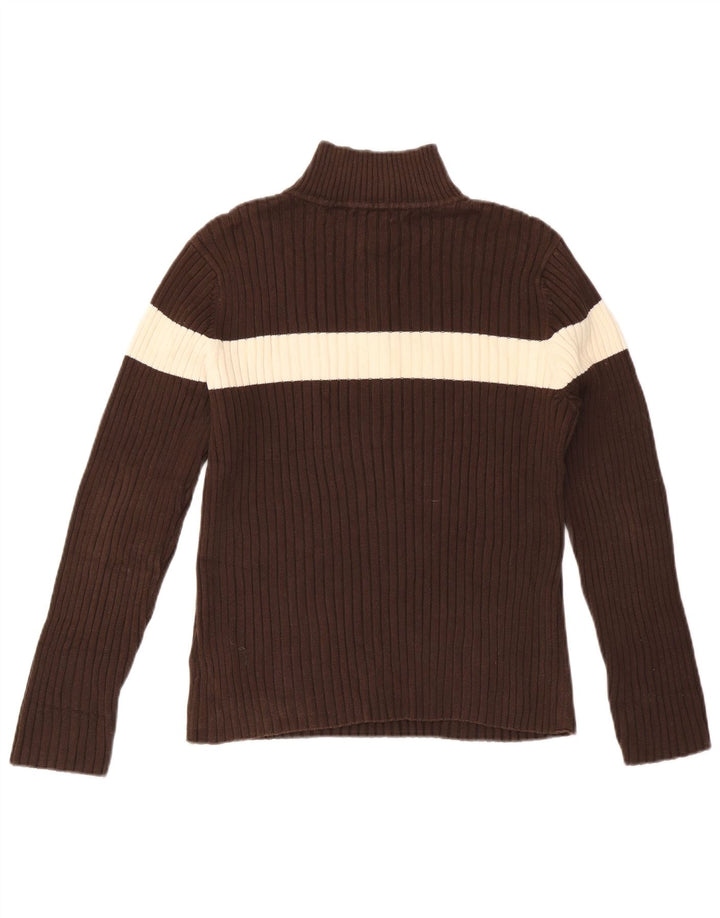 TOMMY HILFIGER Pull à col boutonné pour femme UK 18 XL Marron