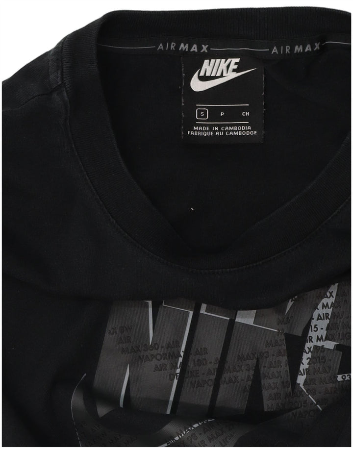 Nike T-shirt graphique pour homme en coton noir Taille S