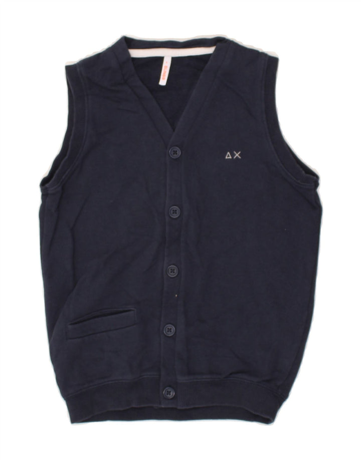 SUN68 Boys Sleeveless Cardigan Sweater 5-6 Years Navy Blue Cotton | Vintage Sun68 | Thrift | Second-Hand Sun68 | Used Clothing | Messina Hembry 