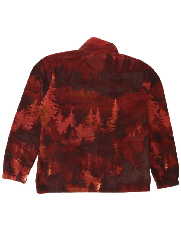 Atlas For Men Veste polaire graphique pour homme UK 40 Grand imprimé animal bordeaux