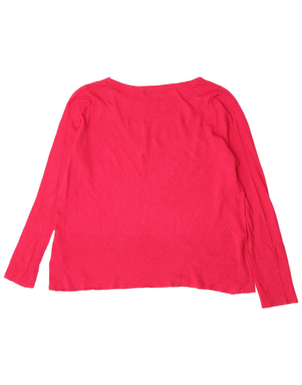 Marks & Spencer Pull col bateau pour femme Uk 14 Grand coton rose