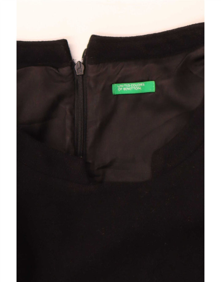 Benetton Robe fourreau pour femme UK 42 Noir moyen
