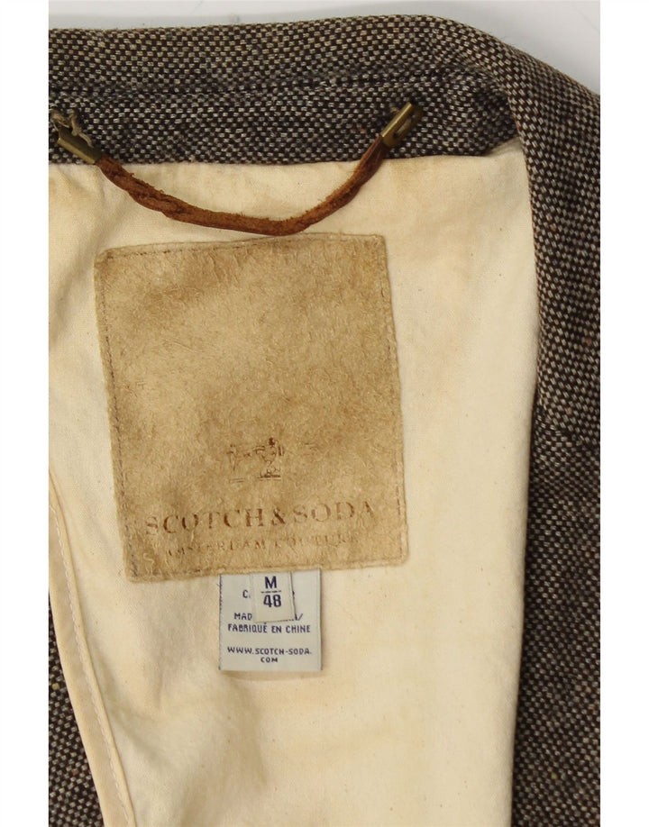 SCOTCH & SODA Veste Blazer 1 Bouton Homme IT 48 Marron Moyen