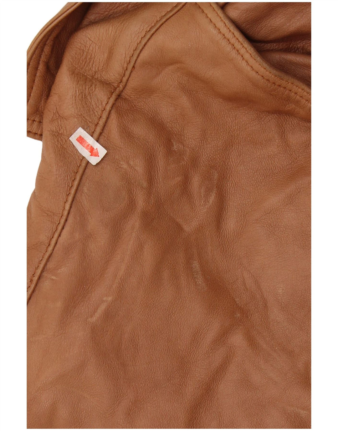 VINTAGE Veste en cuir militaire pour homme UK 44 2XL Cuir marron