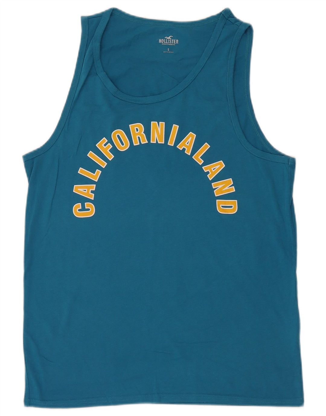 HOLLISTER Débardeur graphique pour hommes Small Bleu Coton