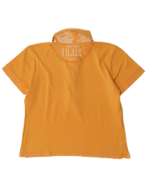 ALVIERO MARTINI Polo graphique pour femme UK 18 XL Jaune