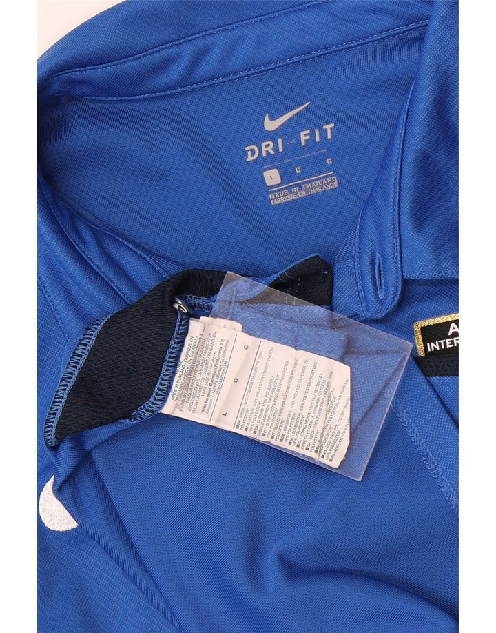 Nike Polo graphique Calcio pour homme en polyester color block Taille L Bleu