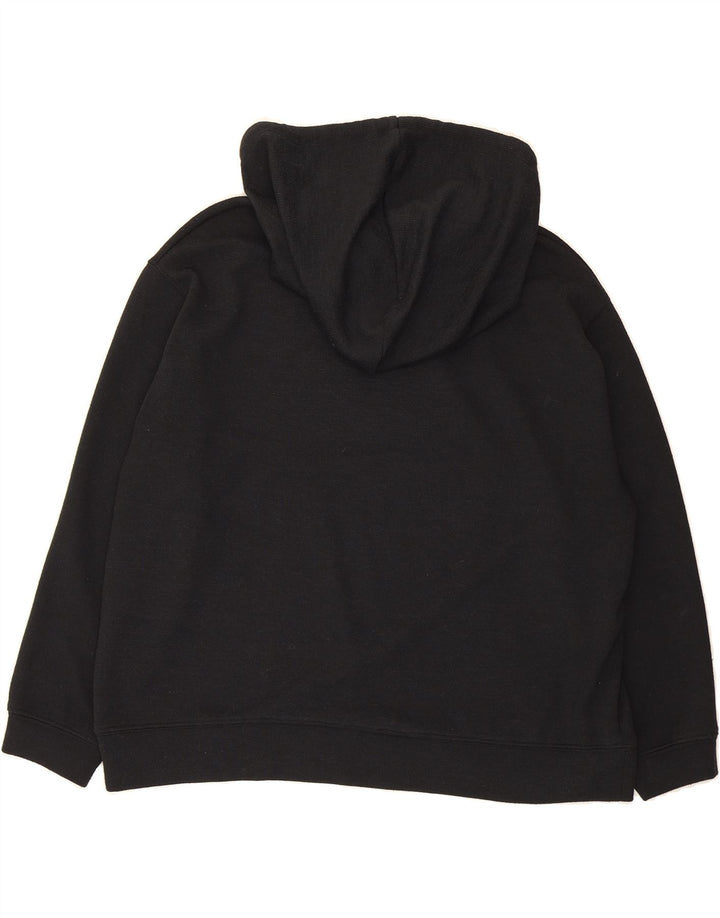 ZARA Womens Oversized Hooded Jumper Sweater UK 14 Medium Black Polyester Vintage Zara and Second-Hand Zara from Messina Hembry 