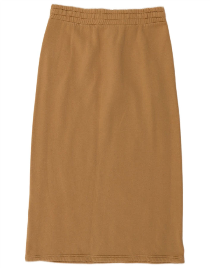 Benetton Jupe Midi Medium W28 Beige Coton Femme