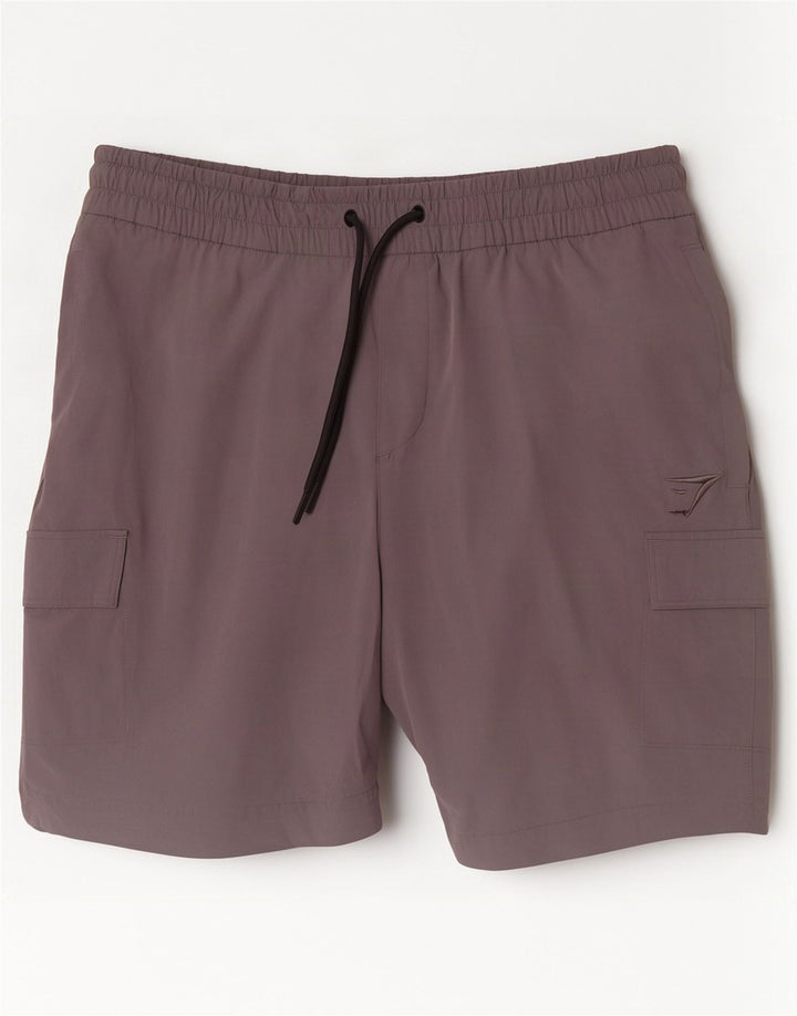 Gymshark Short de Bain Cargo Homme Grand Nylon Gris