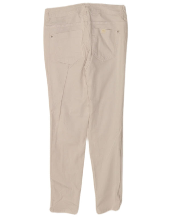 Zara Pantalon décontracté skinny pour femme EU 40 Medium W30 L27 Coton blanc
