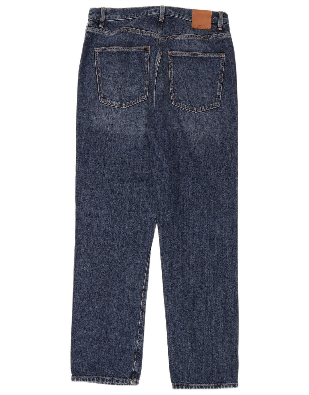 Massimo Dutti Jean droit pour femme EU 36 XS W26 L30 Bleu Coton