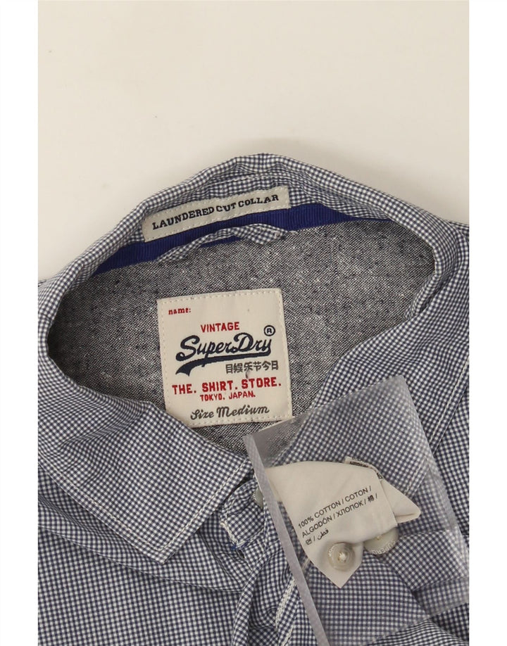 Superdry Chemise Homme Bleu Marine Moyen Gingham Cotton