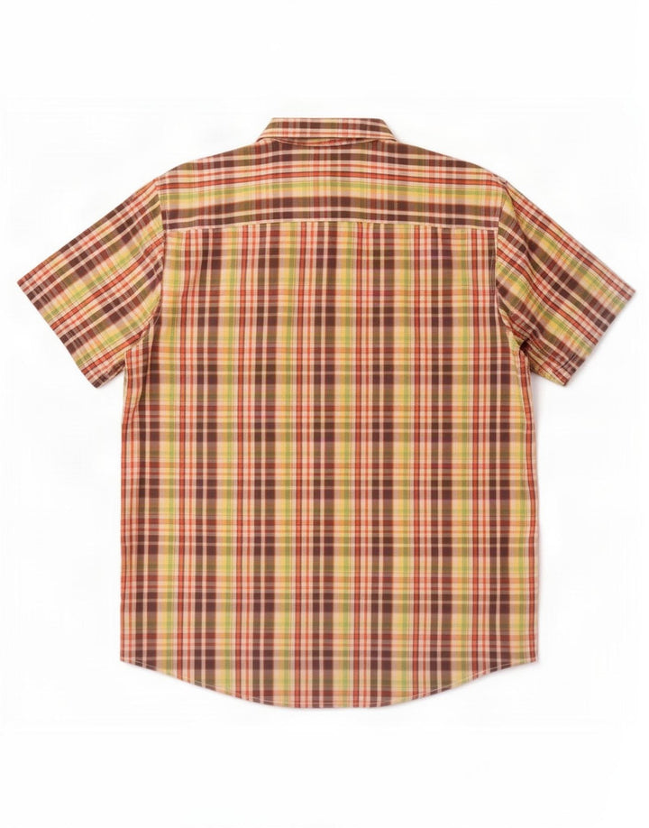 Penguin Chemise Slim à Manches Courtes Heritage Homme Grand Carreau Multicolore