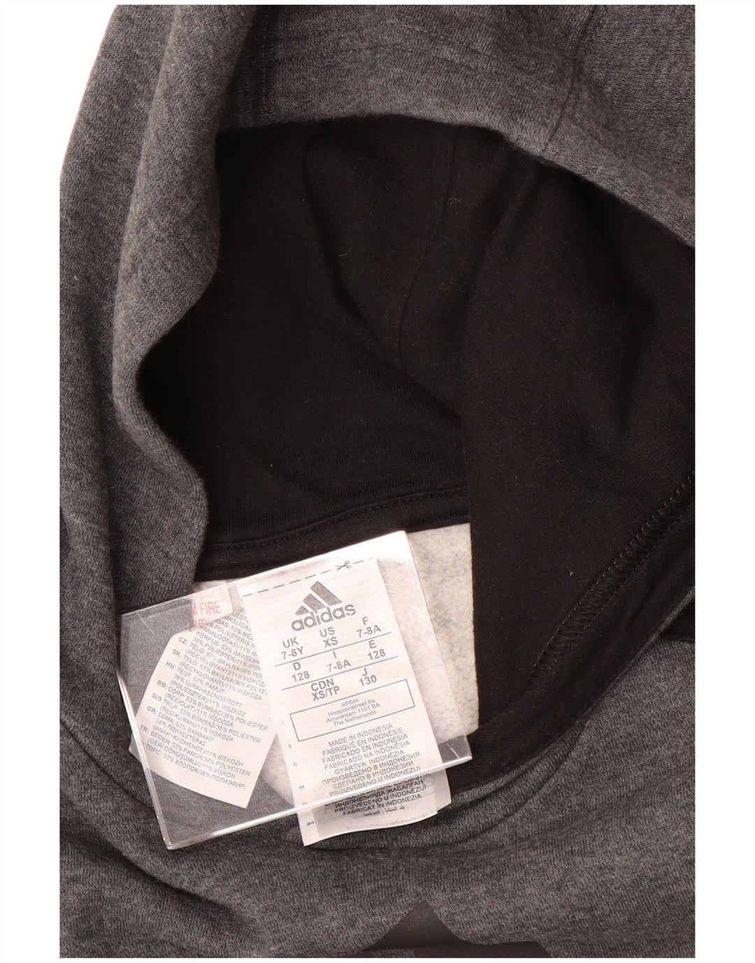 ADIDAS Pull à capuche graphique pour garçon 7-8 ans Gris Polyester