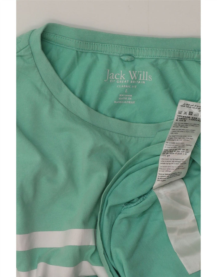 JACK WILLS T-Shirt graphique coupe classique pour hommes, grand coton vert