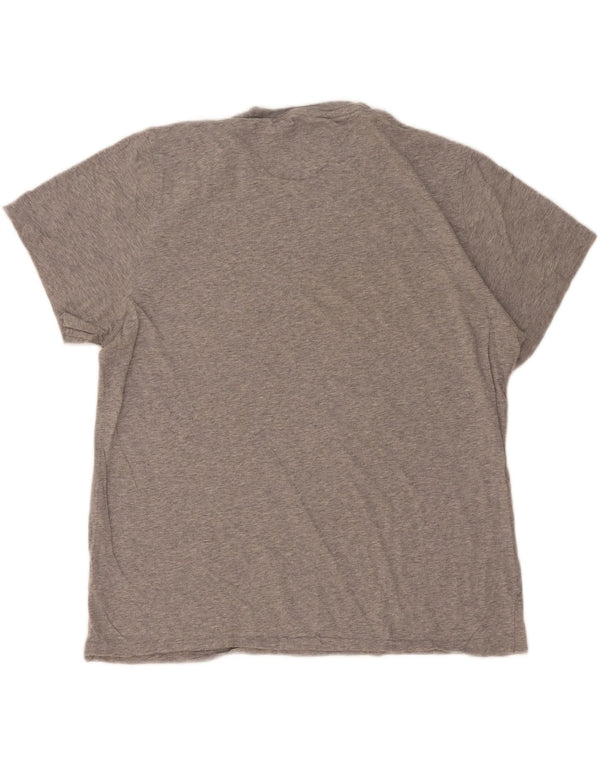 Tommy Hilfiger T-Shirt Homme Haut Large Gris Moucheté Coton