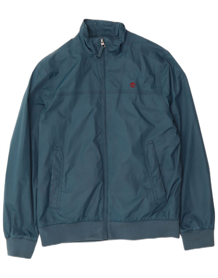 Timberland Veste de pluie Bomber pour homme UK 40 Large Bleu Polyester