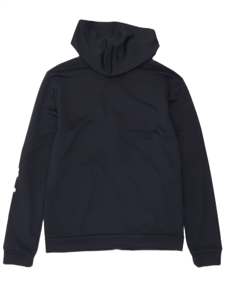 ADIDAS Pull à capuche zippé graphique pour femme UK 16/18 Large Bleu marine