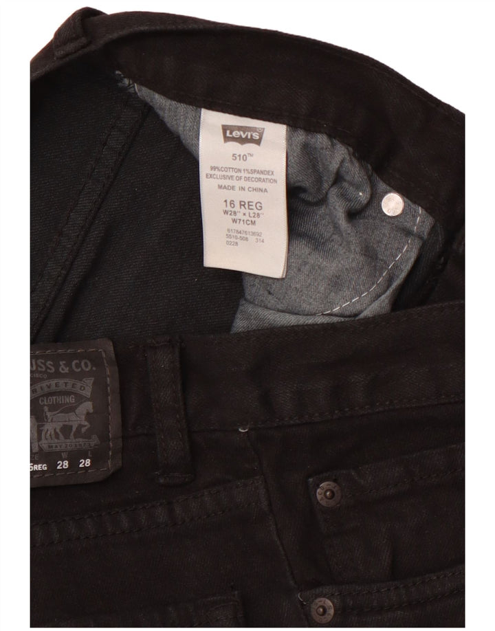 LEVI'S Jean skinny 510 fille 15-16 ans W28 L28 coton noir