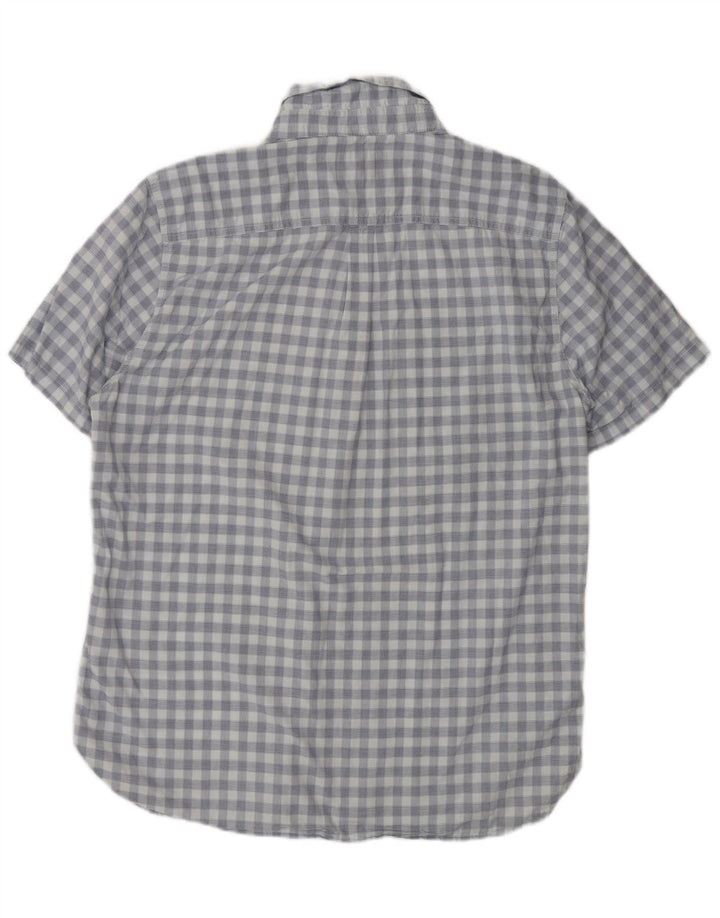 SUPERDRY Chemise à manches courtes coupe classique XL en coton à carreaux bleu