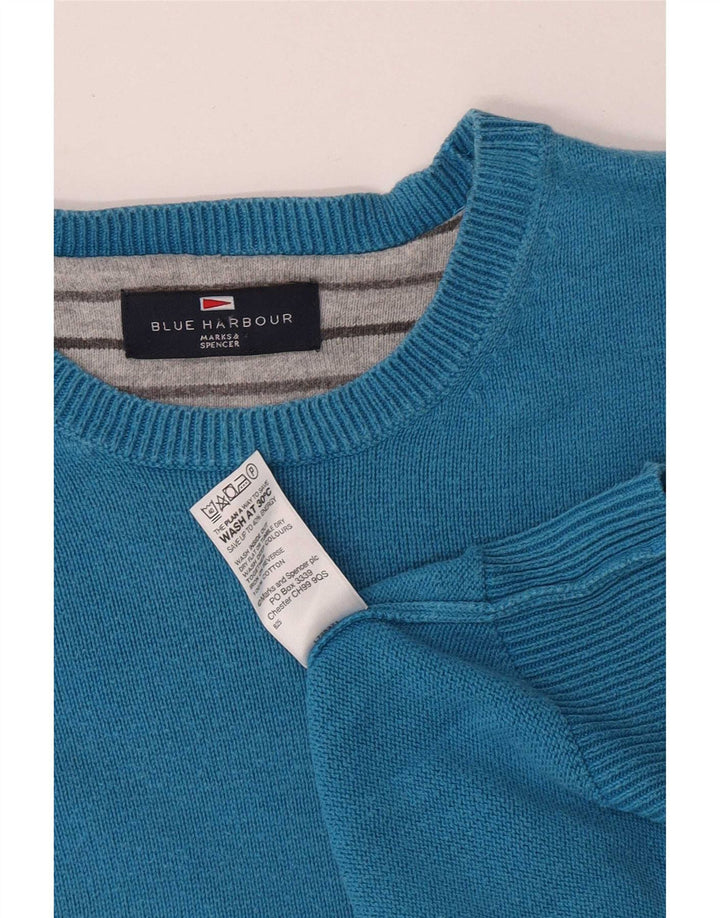 Marks & Spencer Pull à col rond bleu Harbour pour homme XL en coton