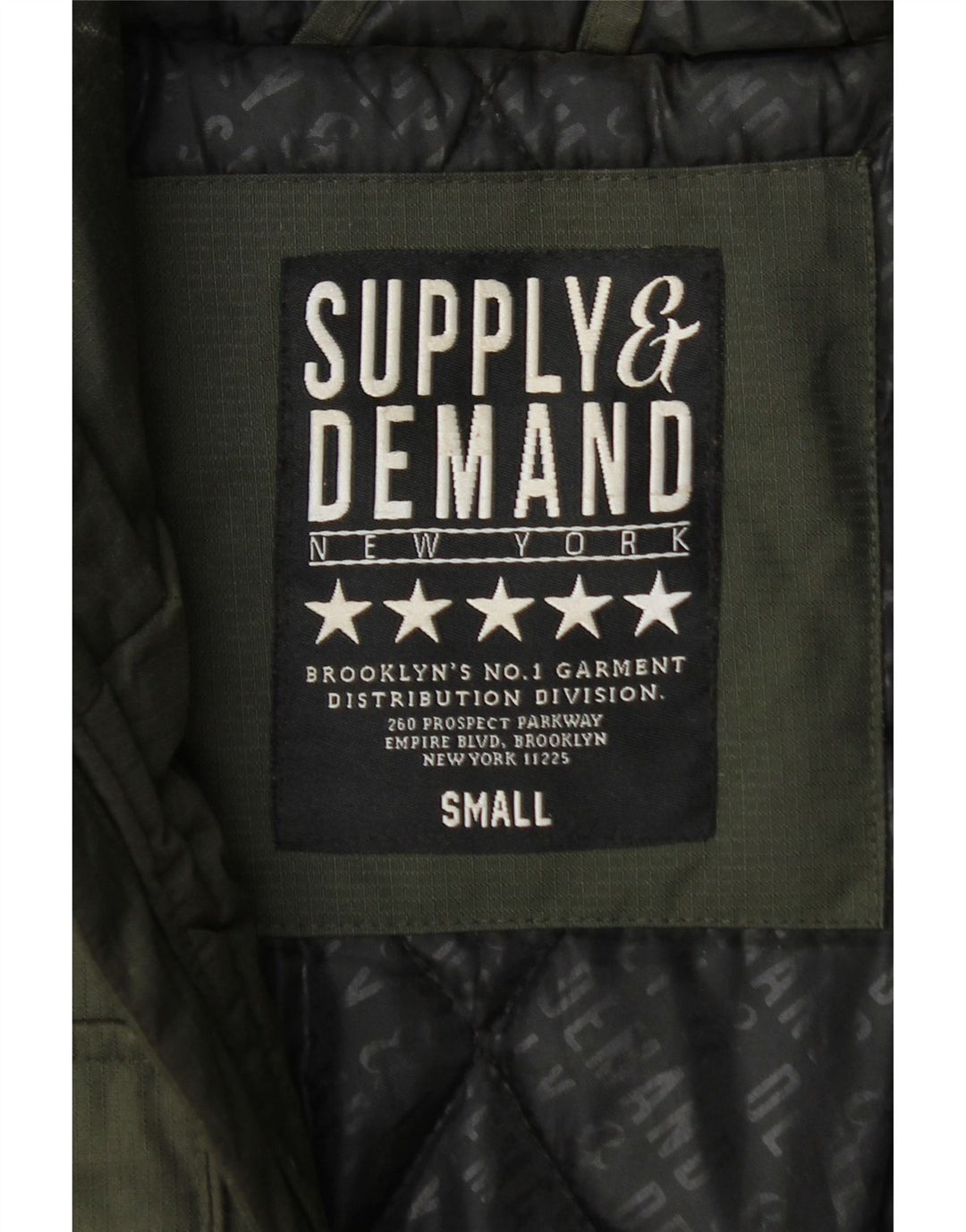 Supply & Demand Veste utilitaire à capuche pour homme UK 36 Small Kaki Polyester