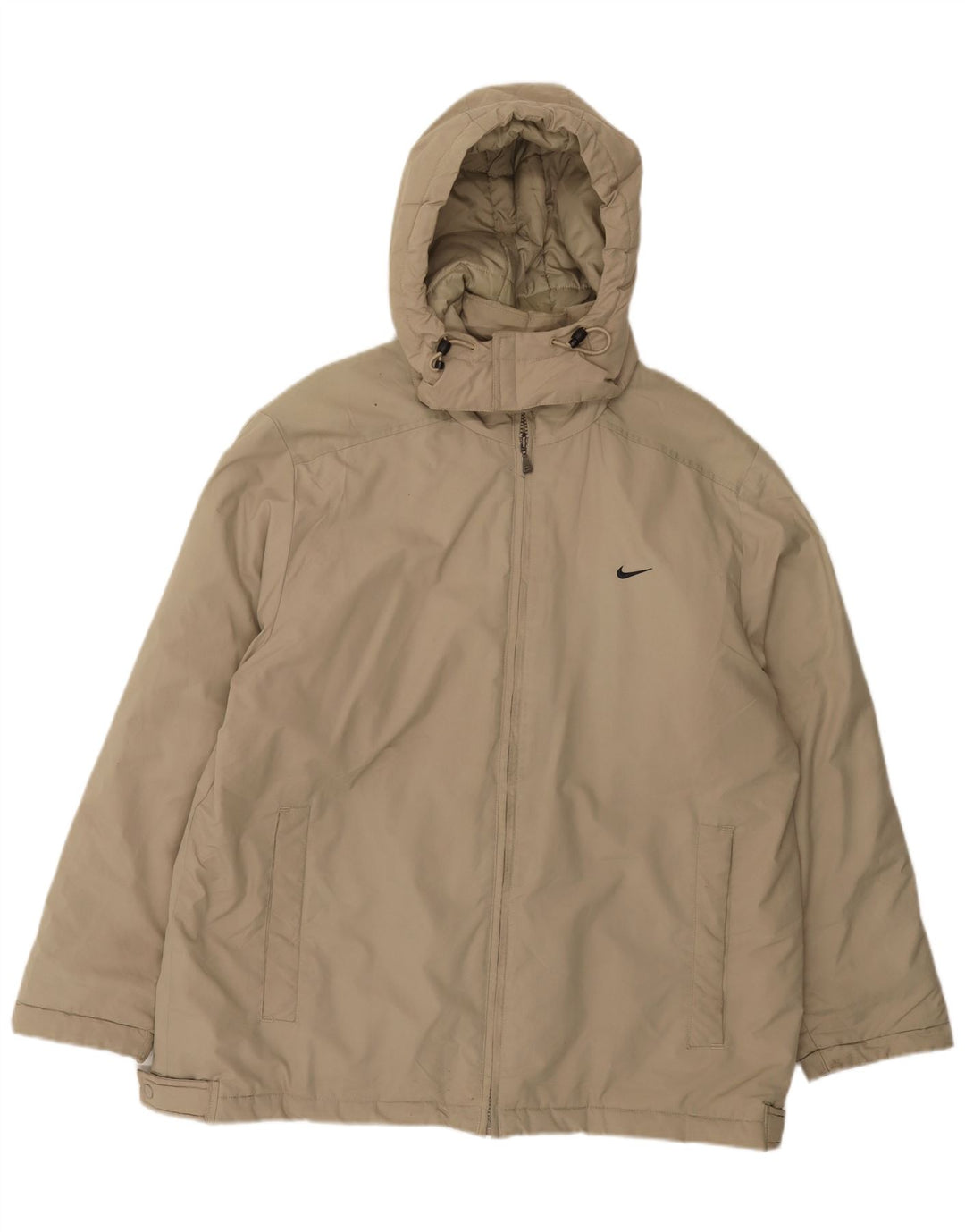 Nike Veste coupe-vent à capuche pour homme UK 42/44 Large Beige Polyester