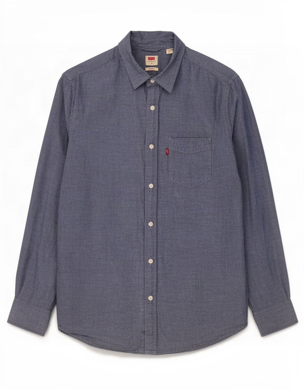 Levi's Chemise Coupe Standard Homme Bleu Marine Large Coton
