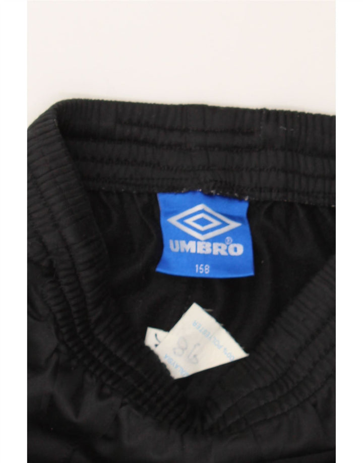 UMBRO Boys Tracksuit Trousers Joggers 12-13 Years  Black Polyester Vintage Umbro and Second-Hand Umbro from Messina Hembry 